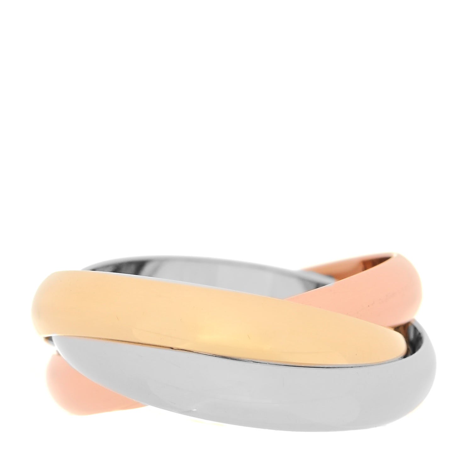 Cartier 18K Pink Yellow White Gold Classic Trinity Ring 53 6.25 3 of 6