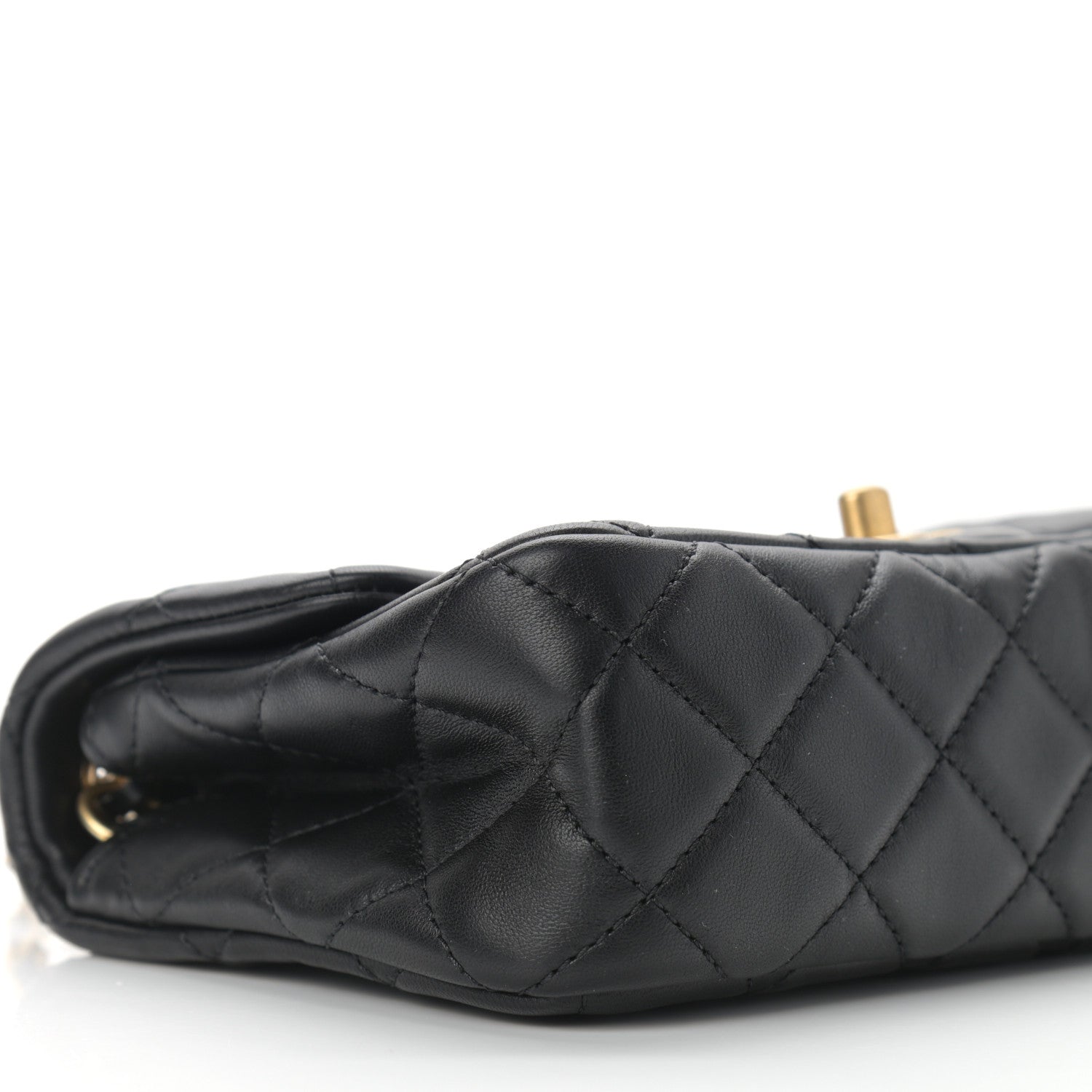 Chanel Lambskin Quilted Mini Rectangular Pearl Crush Flap Black 9 of 11
