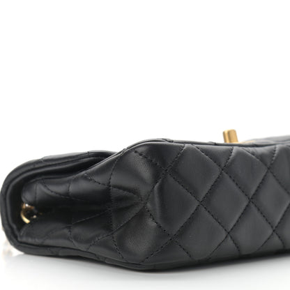 Chanel Lambskin Quilted Mini Rectangular Pearl Crush Flap Black 9 of 11