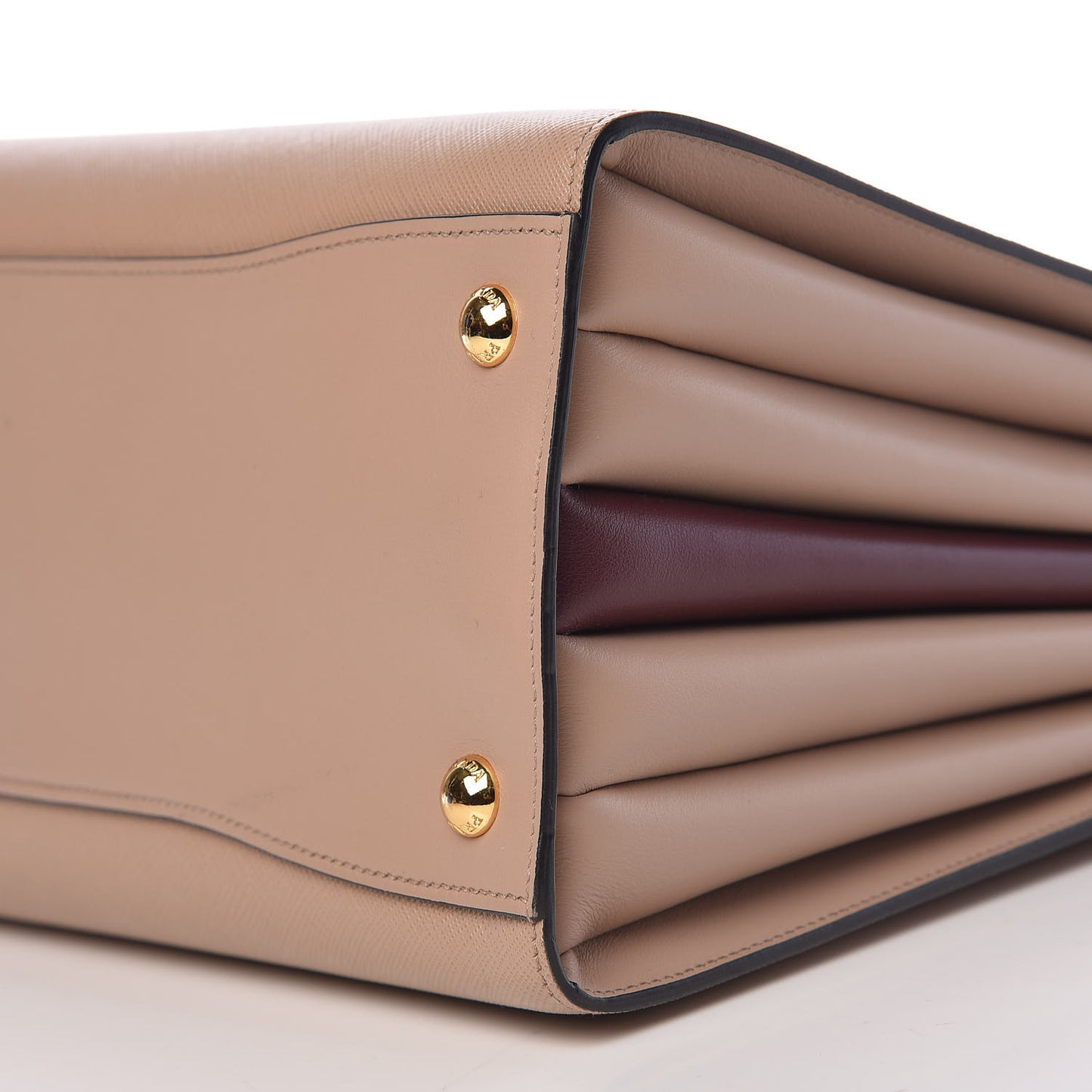 Saffiano City Calfskin Medium Bibliothèque Top Handle Cammeo