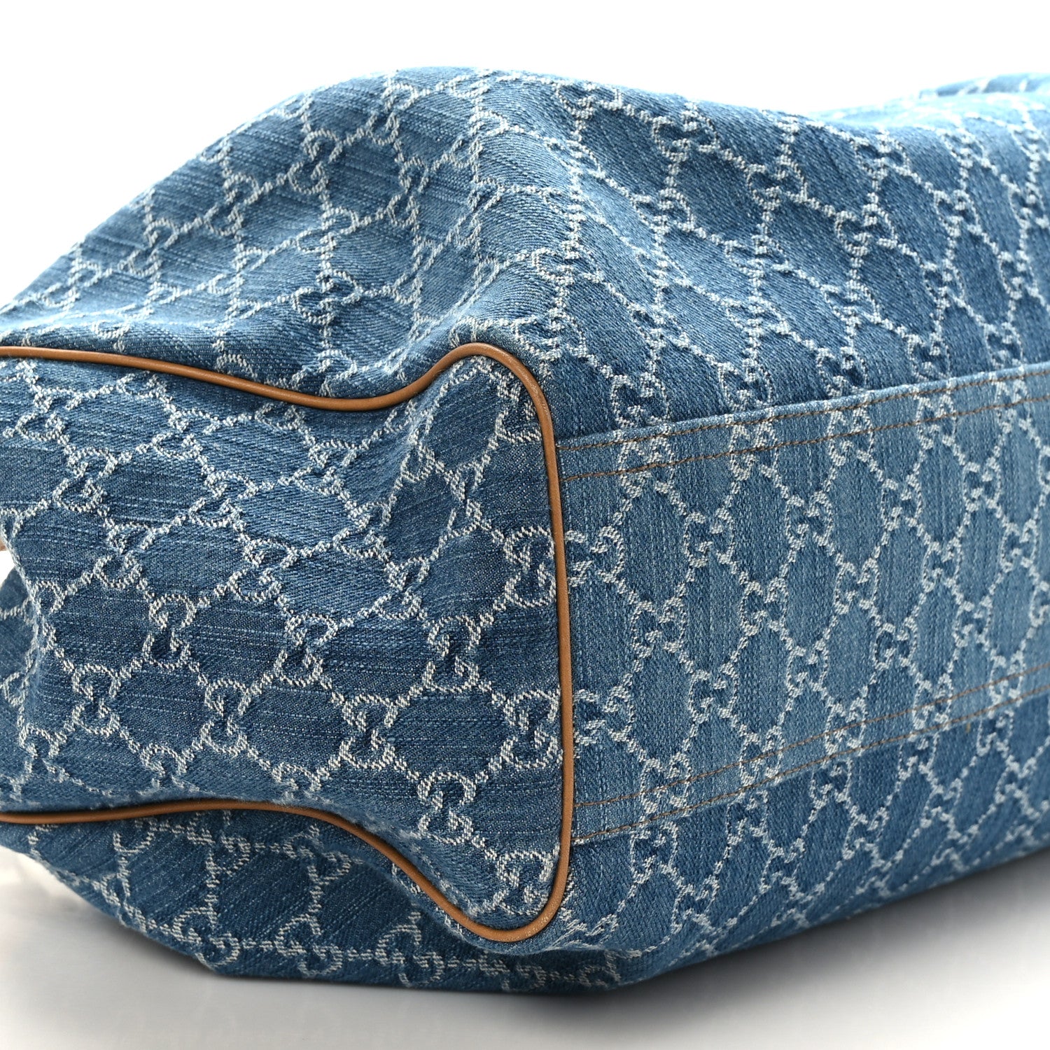 Gucci Denim Monogram Large Sukey Tote 8 of 9