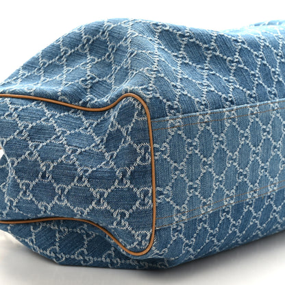 Gucci Denim Monogram Large Sukey Tote 8 of 9