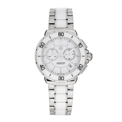 Tag Heuer Stainless Steel Ceramic Diamond 41mm Formula 1 Lady Quartz Watch White CAH1211 1 of 4