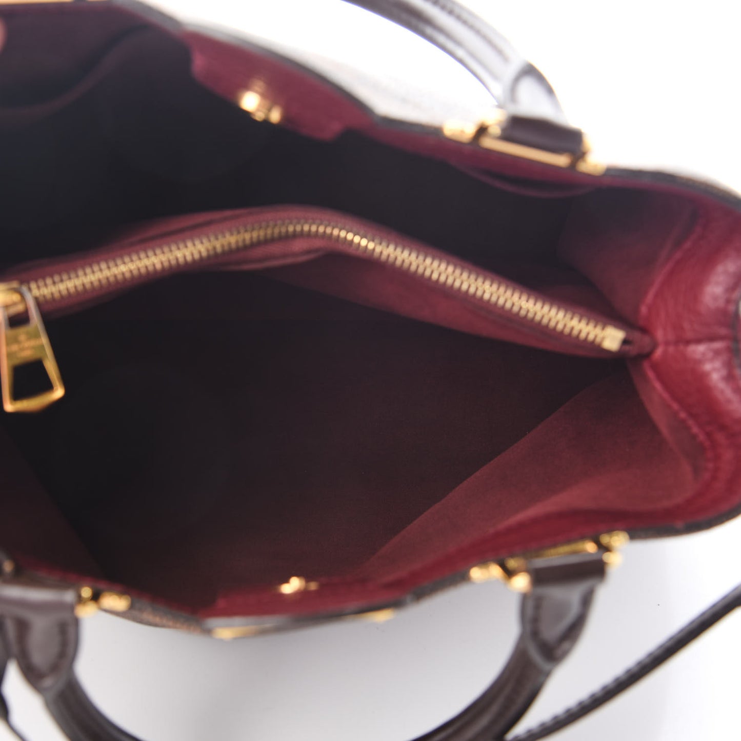Damier Ebene Cuir Taurillon Brittany Bordeaux