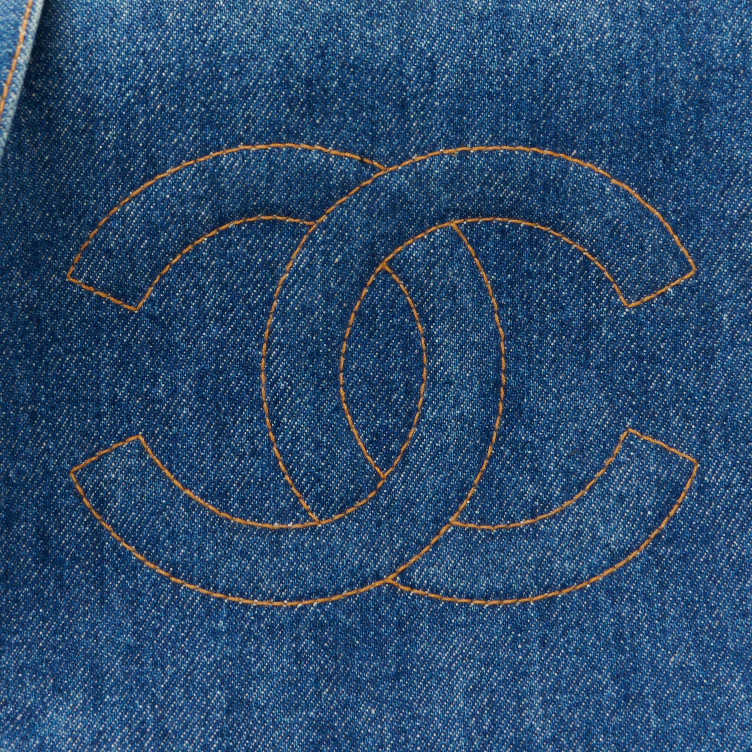 Chanel Denim Vanity Cosmetic Case Blue 10 of 12