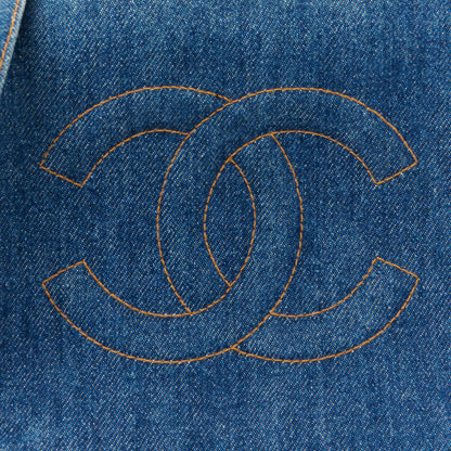 Chanel Denim Vanity Cosmetic Case Blue 10 of 12