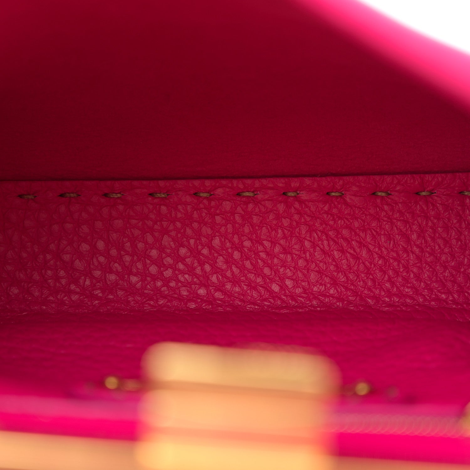 Fendi Cuoio Romano Selleria Mini Peekaboo Iconic Satchel Fuxia 5 of 12