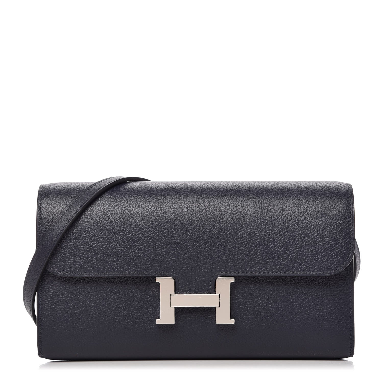 Hermes Evercolor Constance Wallet To Go Bleu Nuit 1 of 8