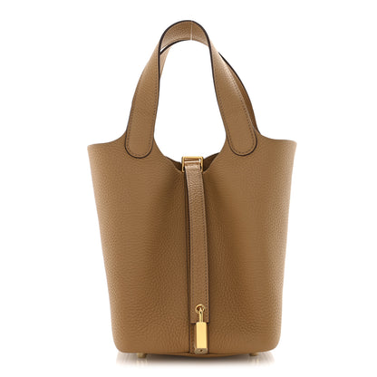 Hermes Taurillon Clemence Picotin Lock 18 PM Biscuit 1 of 11