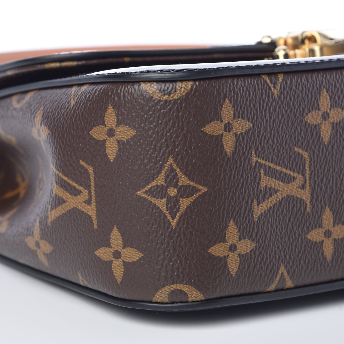 Patent Calfskin Monogram Cherrywood BB Black