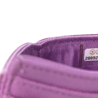 Chanel Caviar Quilted Filigree Card Holder Purple 8 of 9