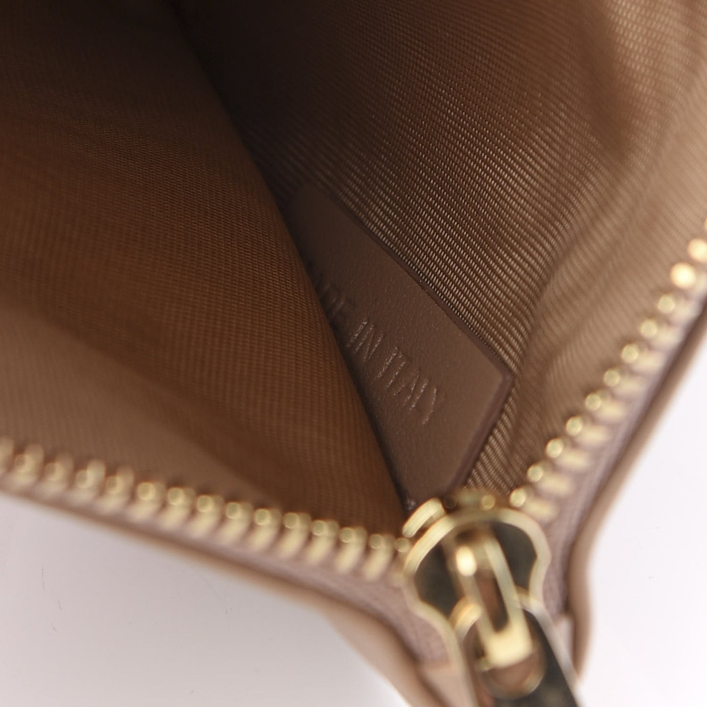 Lambskin Cannage Lady Dior Pouch Beige