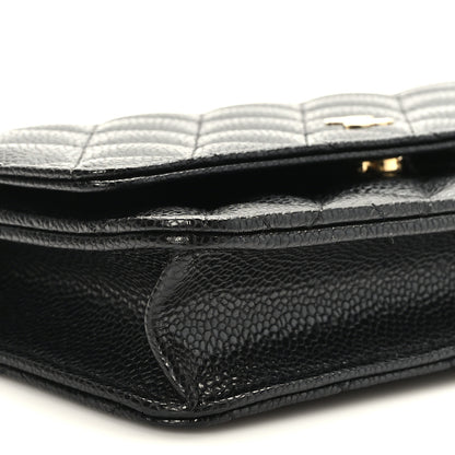Chanel Lambskin Quilted Wallet On Chain WOC Black 8 of 10