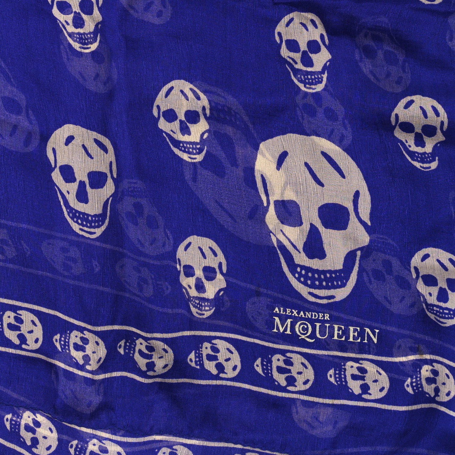 Alexander McQueen Silk Chiffon Skull Scarf Parma Violet 2 of 3