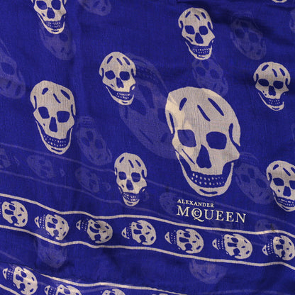 Alexander McQueen Silk Chiffon Skull Scarf Parma Violet 2 of 3