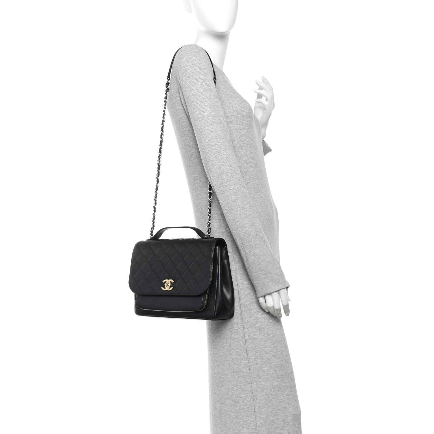 Chanel Caviar Quilted Large Business Affinity Flap Black 2 of 10