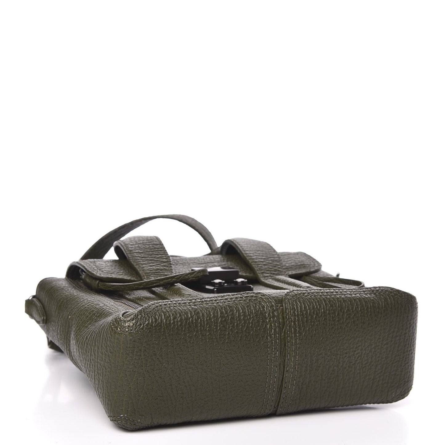 3.1 Textured Calfskin Mini Pashli Satchel Military