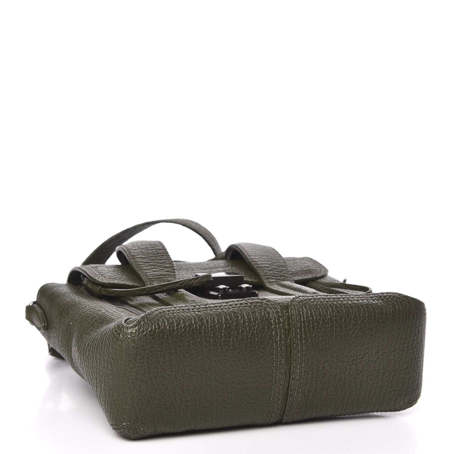 3.1 Phillip Lim 3.1 Textured Calfskin Mini Pashli Satchel Military 4 of 9