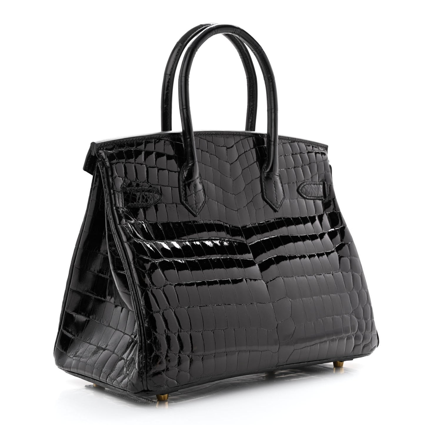 Shiny Niloticus Crocodile Birkin 30 Black
