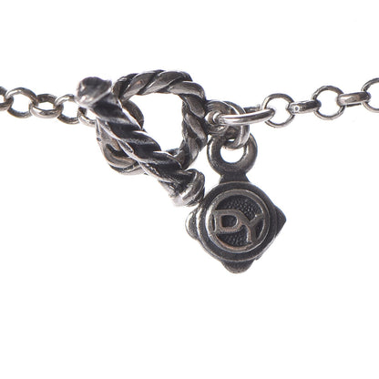 David Yurman Sterling Silver Smoky Quartz Station Chain Necklace 5 of 9