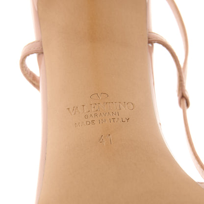 Valentino Garavani Patent Signature Vlogo Slingback 80mm Pumps 41 Rose Cannelle 7 of 12