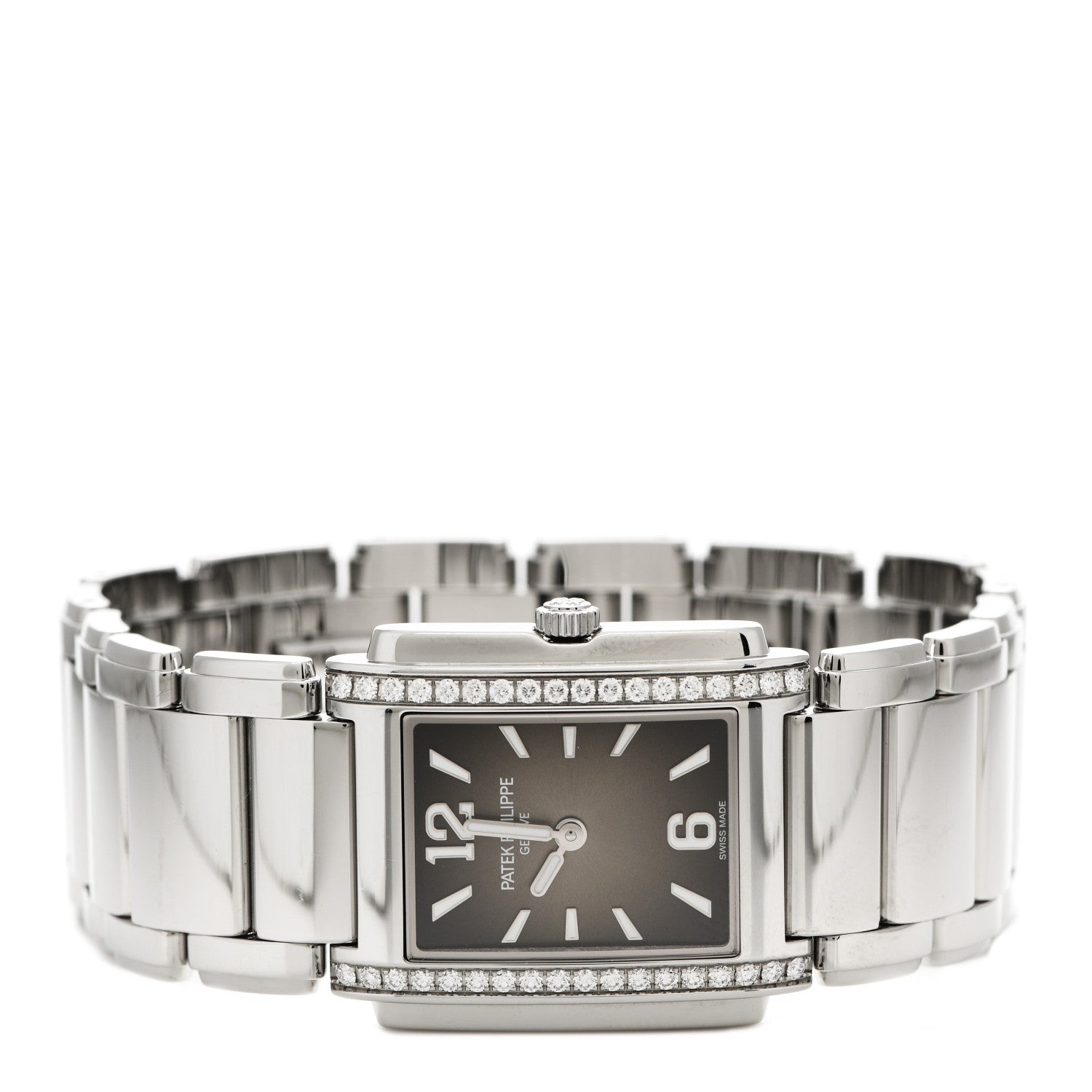 Patek Philippe Stainless Steel Diamond 25mm Twenty-4 Quartz Watch Grey 4910/1200A-010 2 of 4