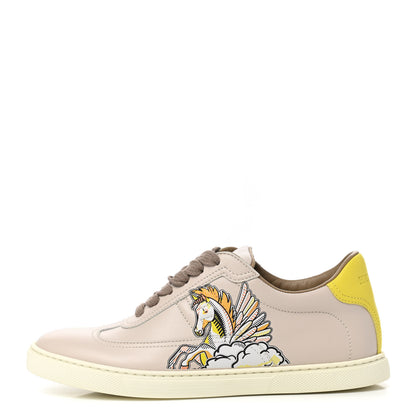 Hermes Calfskin Pegase Pop Quicker Sneakers 36.5 Beige Multicolor 1 of 8