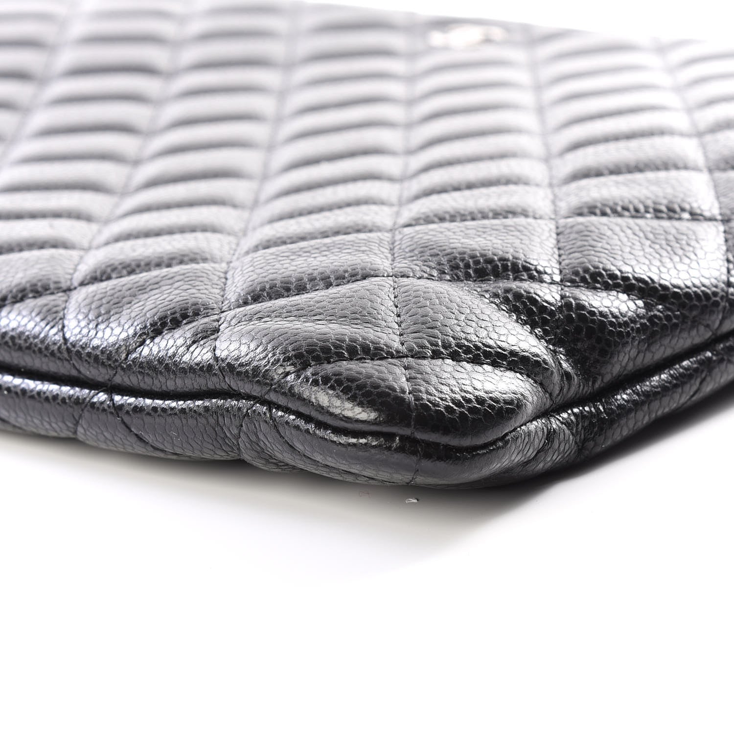 Chanel Caviar Quilted Large Cosmetic Case Black 6 of 10