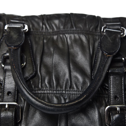 Prada Nappa Gaufre Shopping Satchel Black 21 of 39