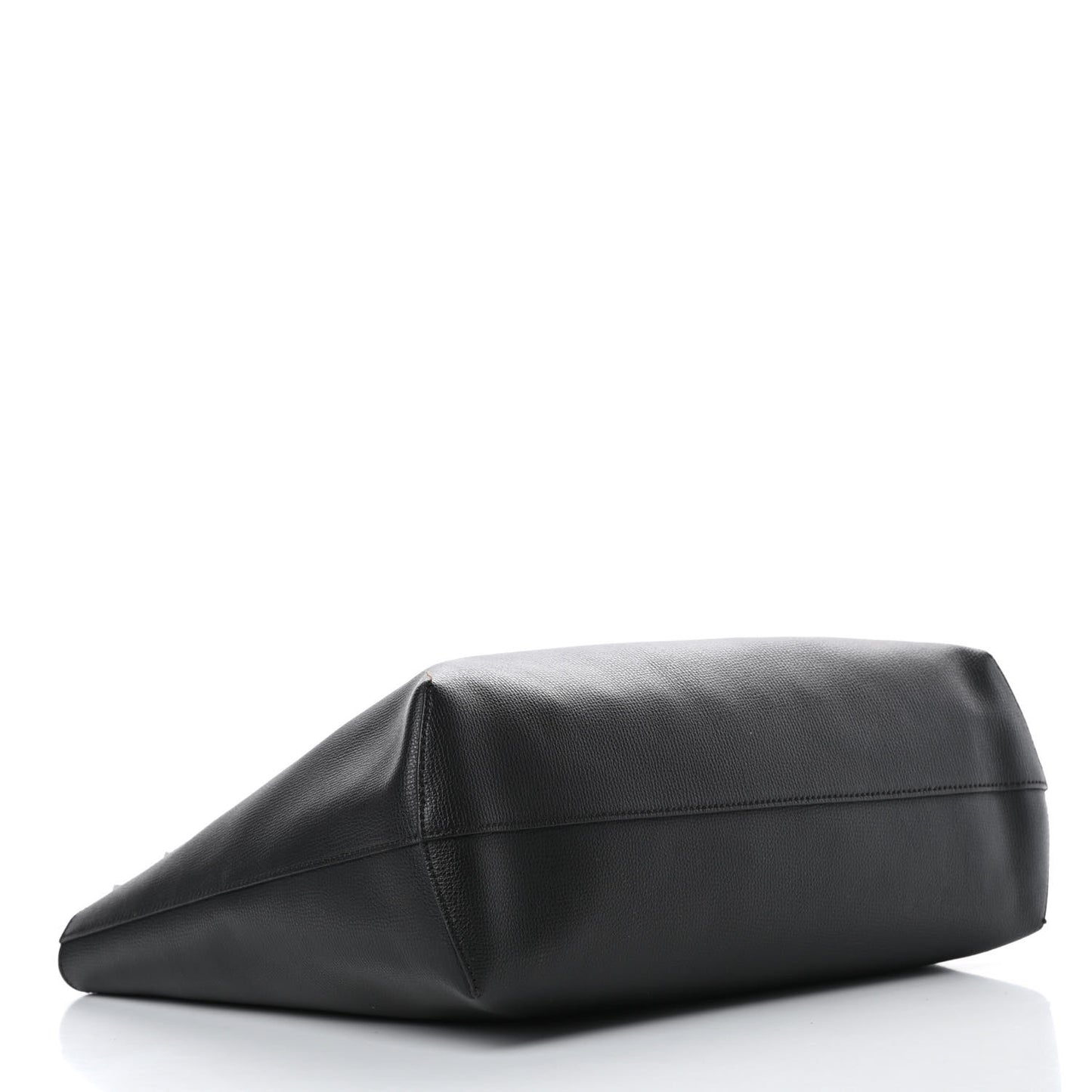 Vitello Vienna Enamel F is Fendi Shopping Tote Black Taupe