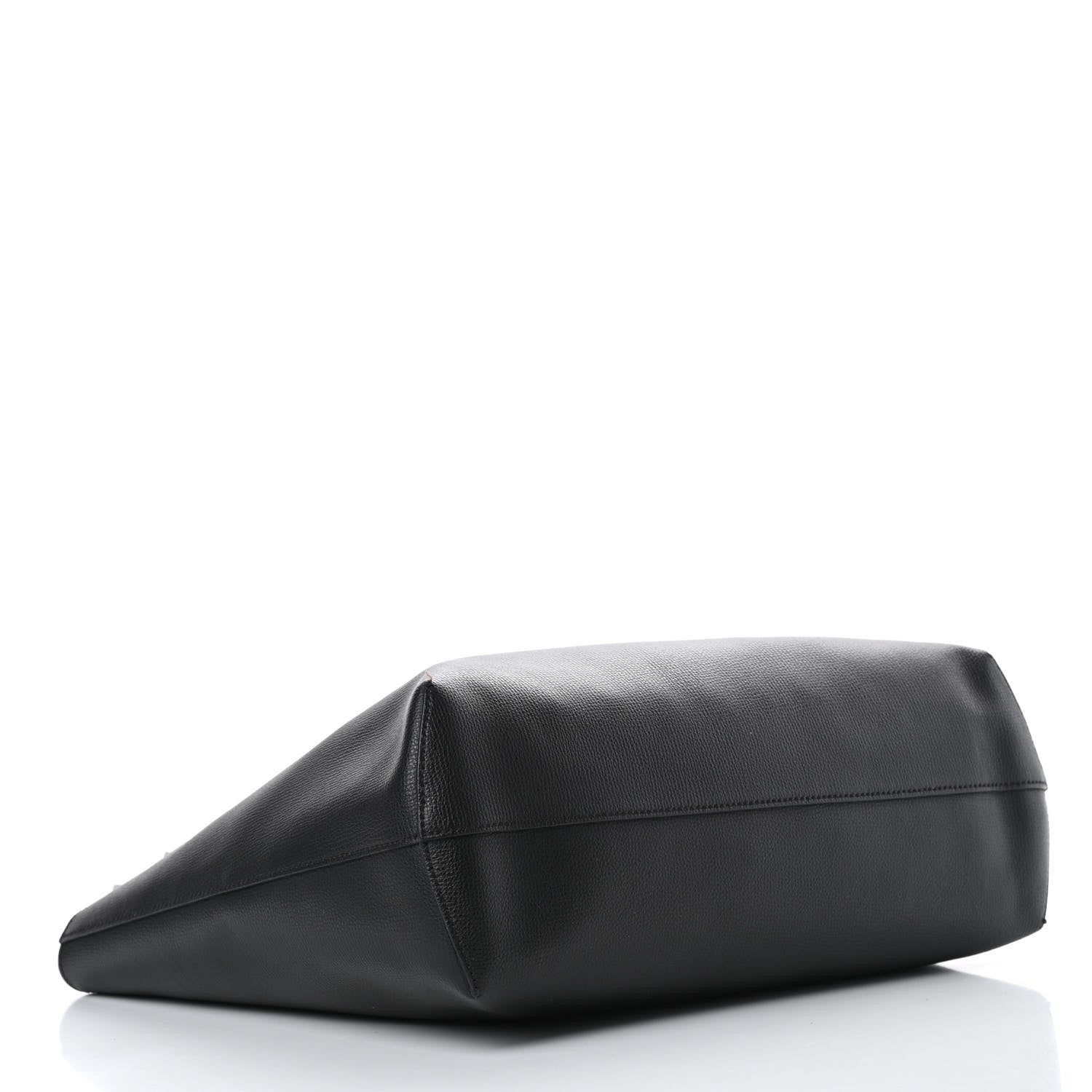Fendi Vitello Vienna Enamel F is Fendi Shopping Tote Black Taupe 5 of 16