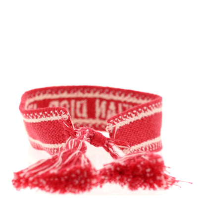 Christian Dior Woven Cotton J'Adior Friendship Bracelet Red 3 of 3