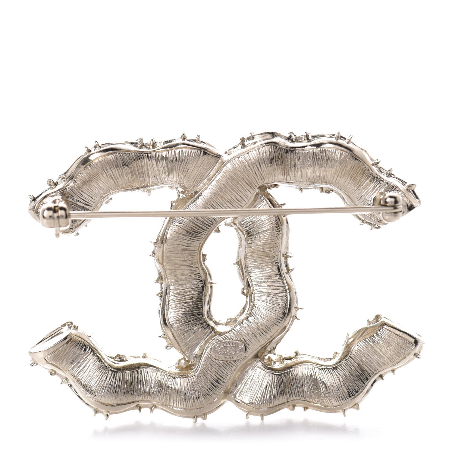 Chanel Crystal CC Camellia Express Brooch Gold 3 of 5