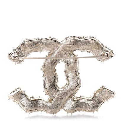 Chanel Crystal CC Camellia Express Brooch Gold 3 of 5