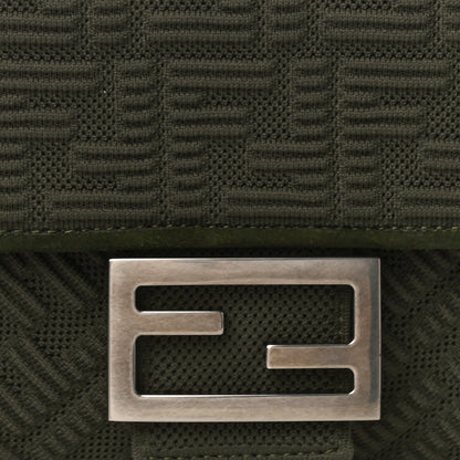 Fendi Technical Fabric FF Midi Chain Baguette Oliva 7 of 9