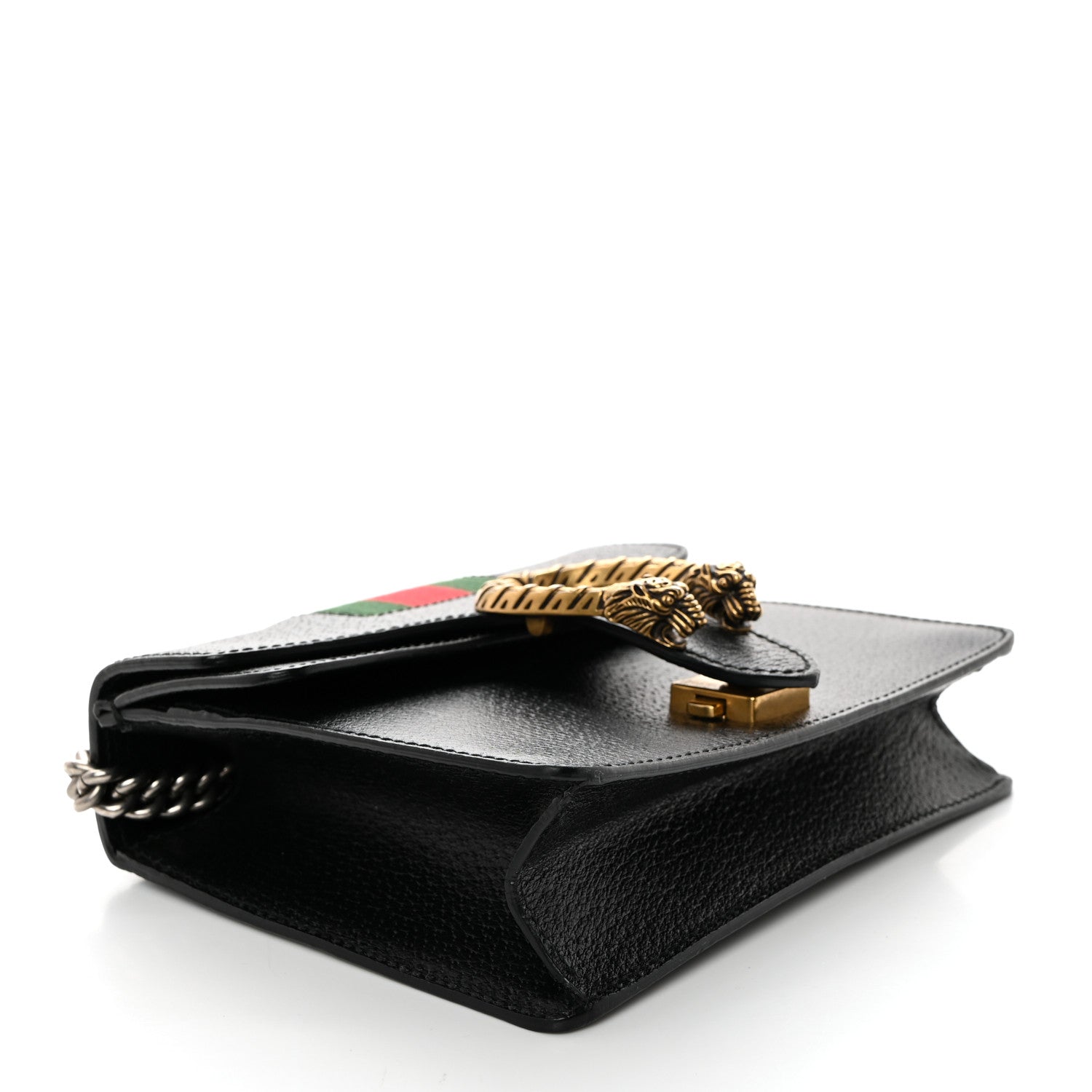 Gucci Calfskin Web Mini Dionysus Shoulder Bag Black 4 of 11
