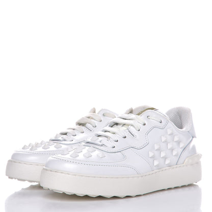 Valentino Garavani Calfskin Rockstud Sneakers 38 White 3 of 11