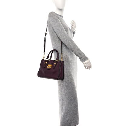 Miu Miu Goatskin Madras Shopping Tote Astrale Rosa 2 of 13
