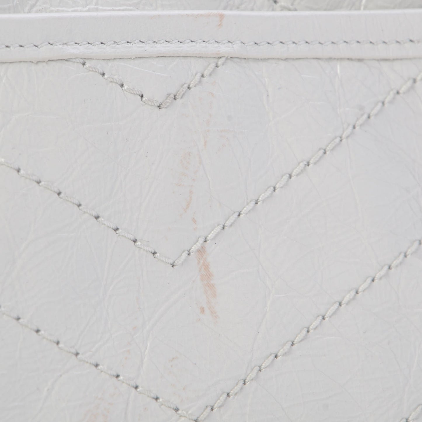 Crinkled Calfskin Matelasse Monogram Medium Niki Chain Satchel Dirty White