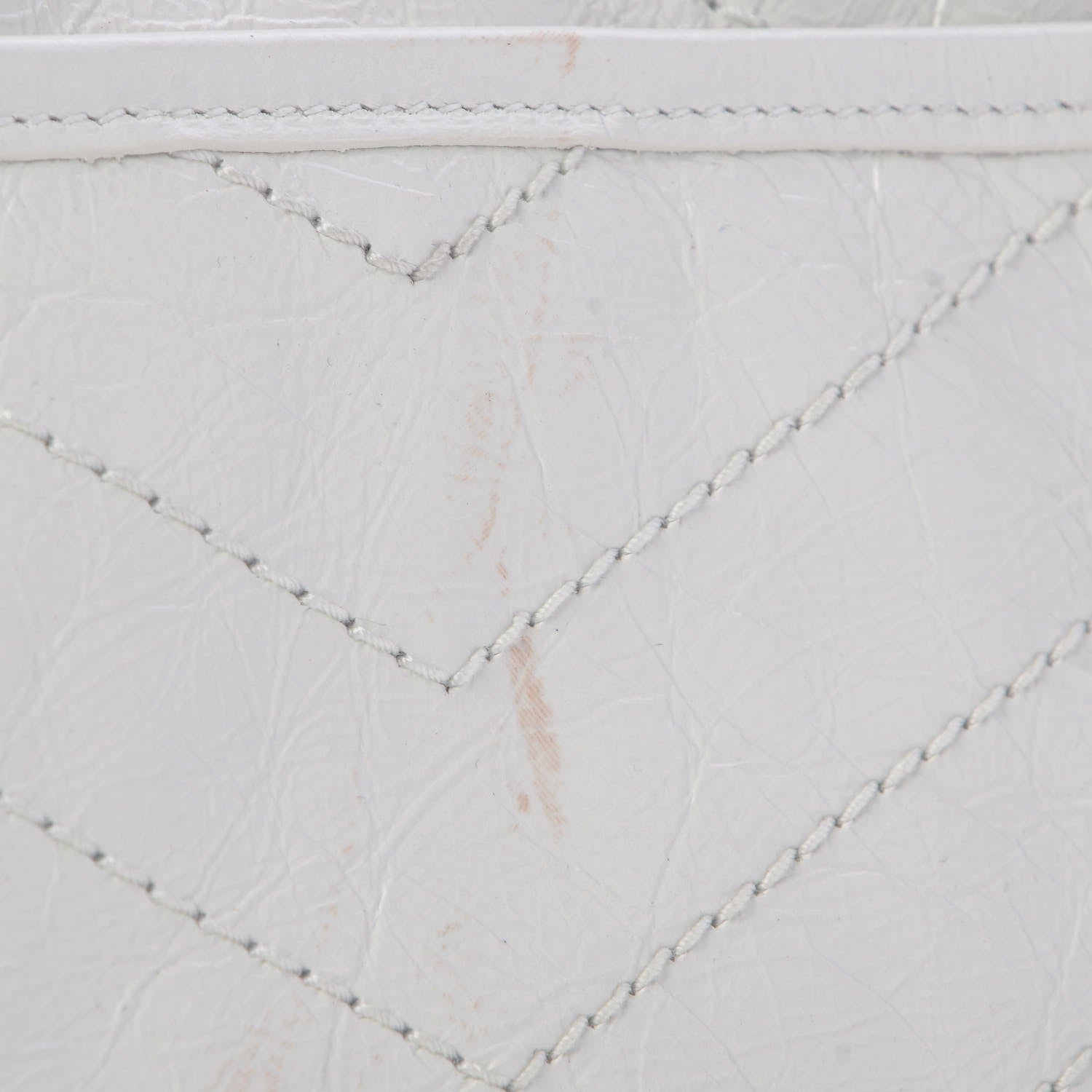 Saint Laurent Crinkled Calfskin Matelasse Monogram Medium Niki Chain Satchel Dirty White 11 of 11