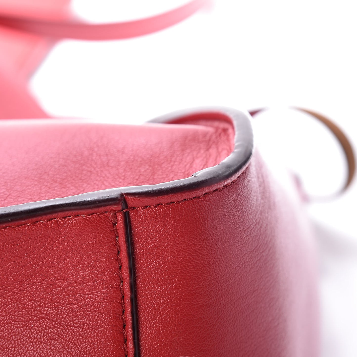 Eco Alter Nappa Perforated Crossbody Tote Lover Red