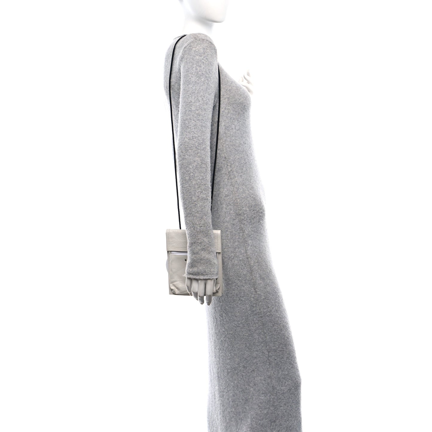Agneau Arena Small Explorer Crossbody Pouch White