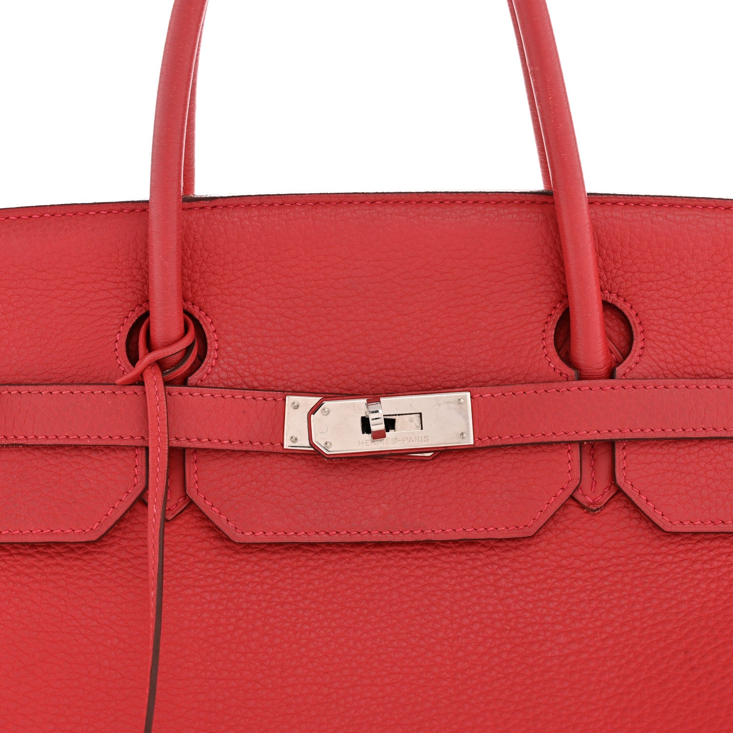 Hermes Taurillon Clemence Birkin 40 Rouge Venetian 7 of 15