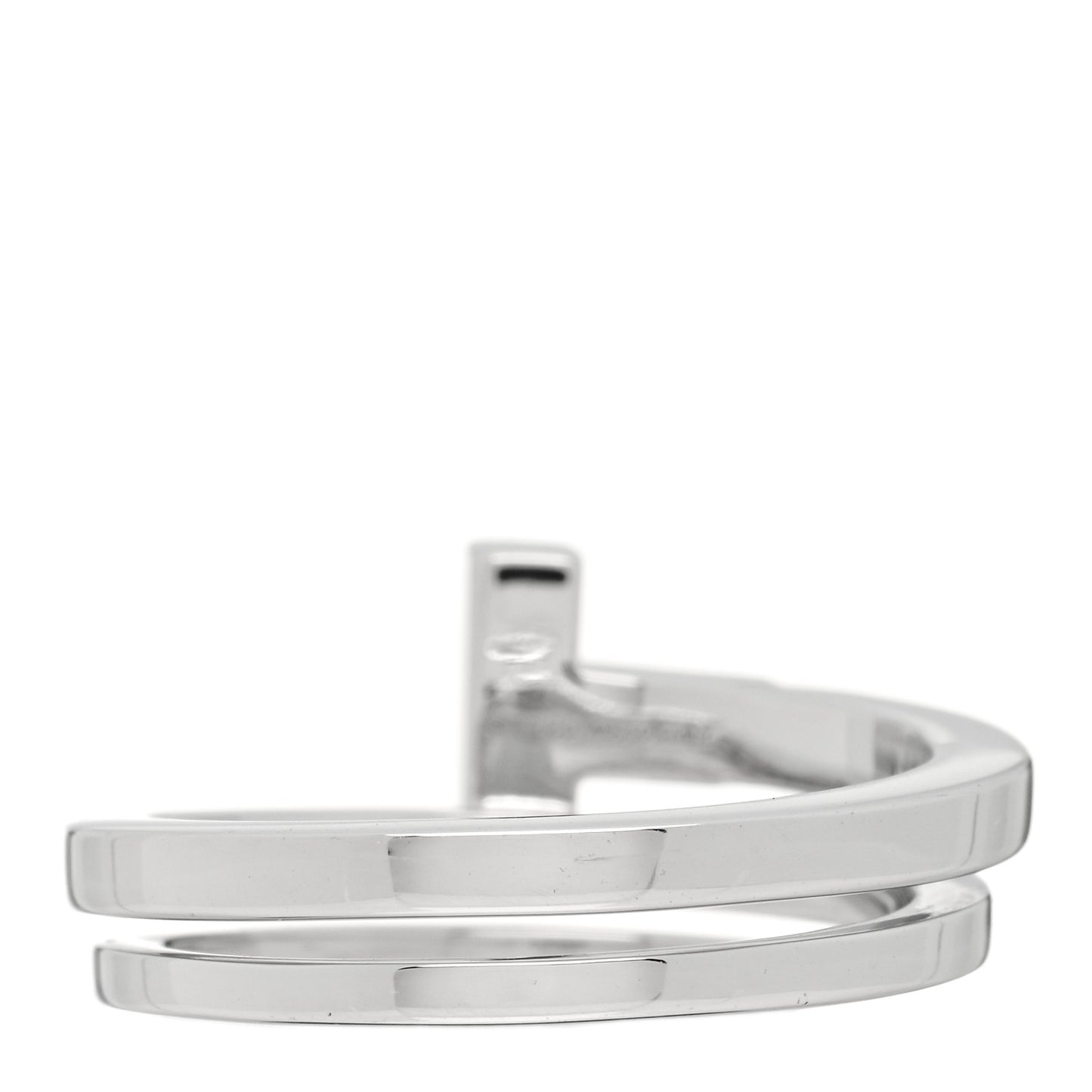 18K White Gold Diamond T Wrap Ring 54 6.75