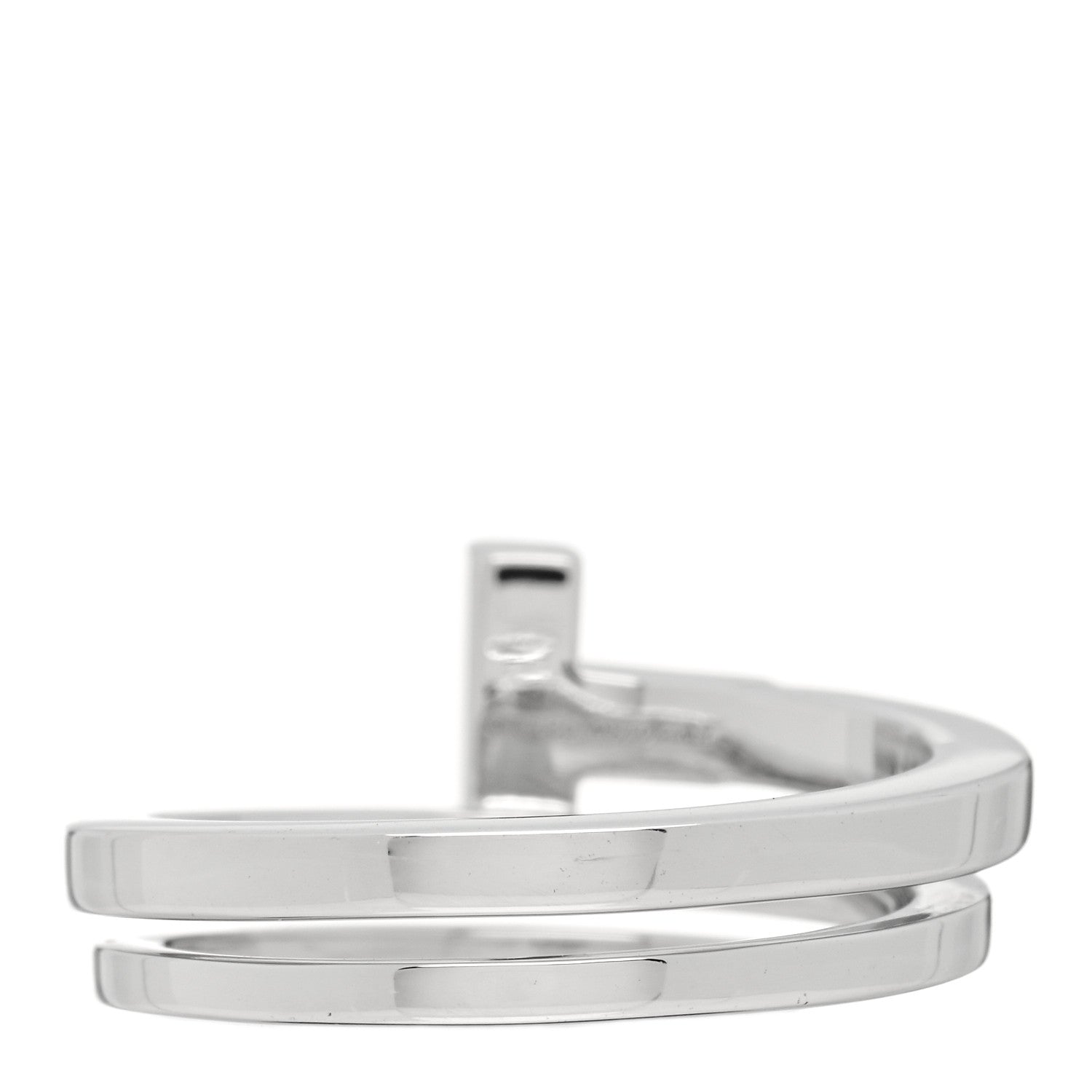 Tiffany 18K White Gold Diamond T Wrap Ring 54 6.75 3 of 4