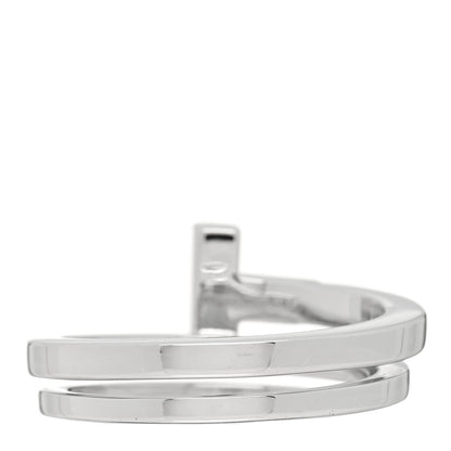 Tiffany 18K White Gold Diamond T Wrap Ring 54 6.75 3 of 4