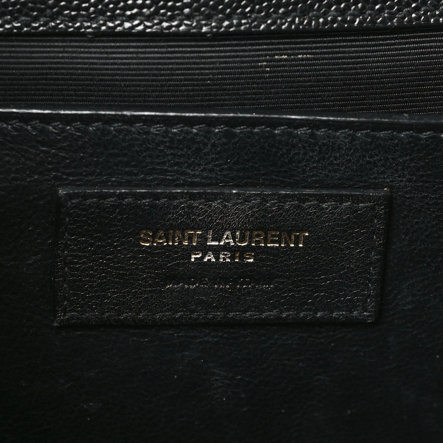 Grain De Poudre Textured Mixed Matelasse Triquilt Medium Monogram Satchel Black