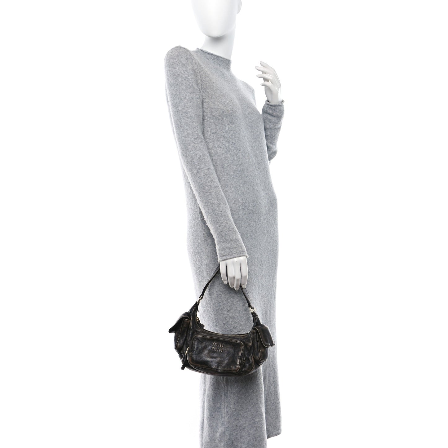 Distressed Nappa Pocket Bag Sand Coffee