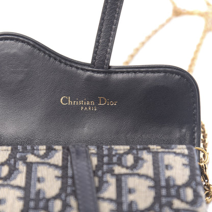 Christian Dior Oblique Nano Saddle Chain Pouch Blue 6 of 11