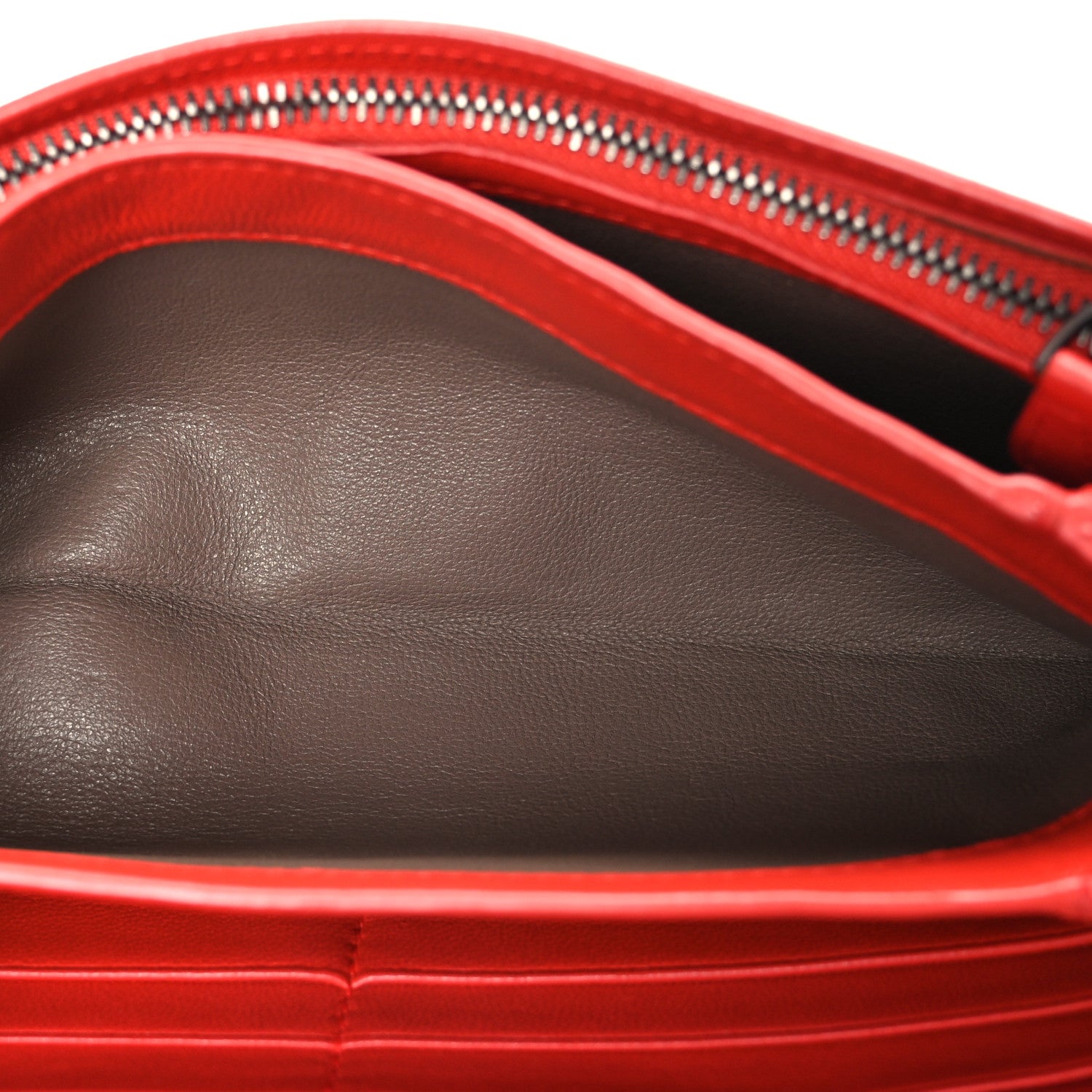 Bottega Veneta Nappa Intrecciato Continental Wallet on Chain Red 5 of 11